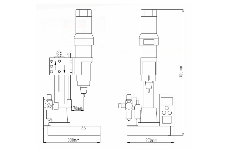 小型氣壓鉚接機結構尺寸